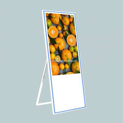 EKAA new design indoor LED floor stand screen advertising LCD display 32'' 43'' 49'' 55''