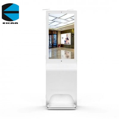 EKAA 2020 newest  21.5''colorful  wallmouted advertising kiosk billboard with hand washing machine