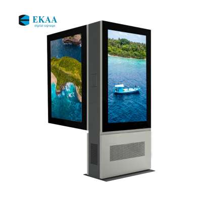 EKAA digital signage 55 inch outdoor double sided LCD poster advertising display